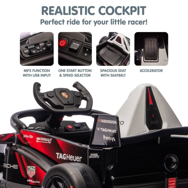 Porsche Formula E Kids Electric Ride-On Car with Remote Control Image 9