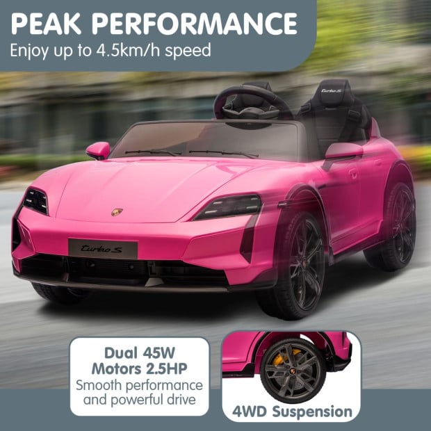 Porsche Taycan Turbo S Kids Electric Ride-On Car with Remote Control Image 7