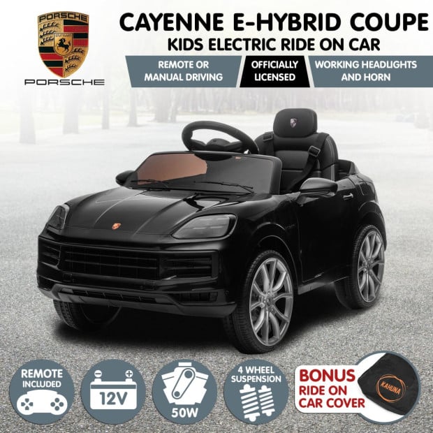 Kahuna Porsche Cayenne E Hybrid Coupe Kids Electric Ride-On Car with Remote Control