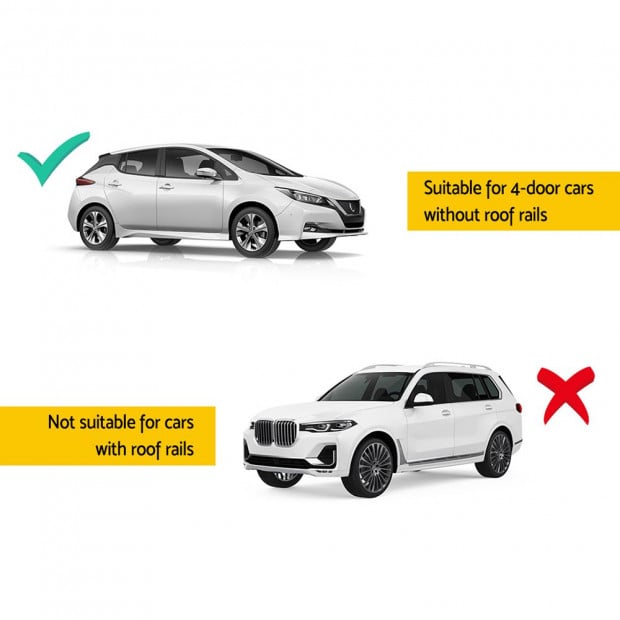 Car Roof Rack 100cm 75kgs Load Cross Bars Aluminium Adjustable Image 4