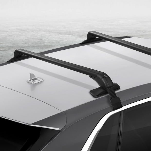 Car Roof Rack 100cm 75kgs Load Cross Bars Aluminium Adjustable Image 7