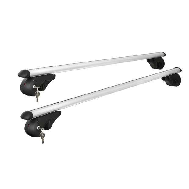 Car Roof Rack 1360mm Cross Bars Aluminium Silver Adjustable Car 90kgs Image 3