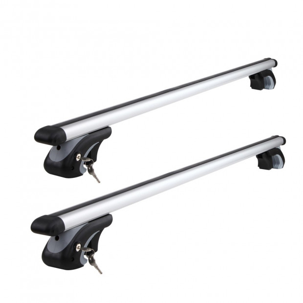 1200mm Universal Aluminium Lockable Roof Rack Cross Bars - Silver