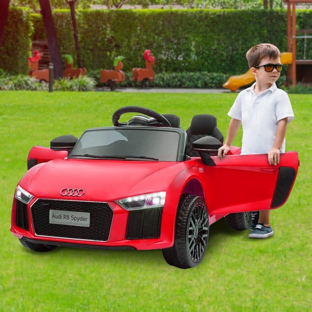 R8 Spyder Audi Licensed Kids Electric Ride On Car Remote Control Red Image 5