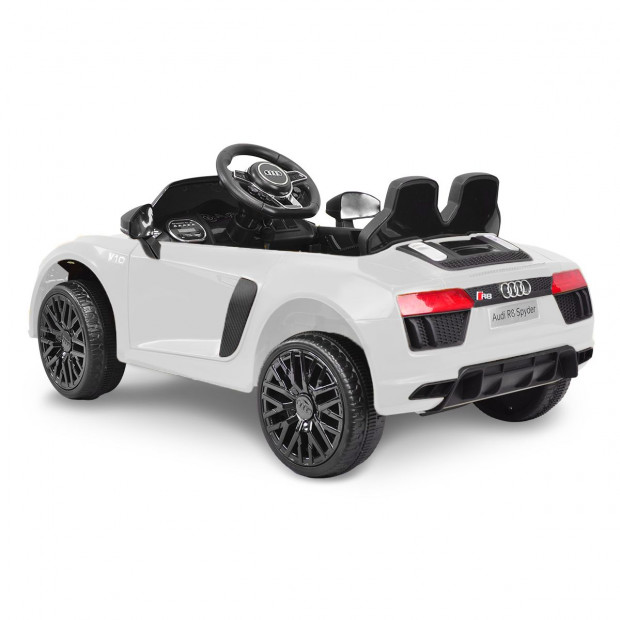 R8 Spyder Audi Licensed Kids Electric Ride On Car Remote Control White Image 2