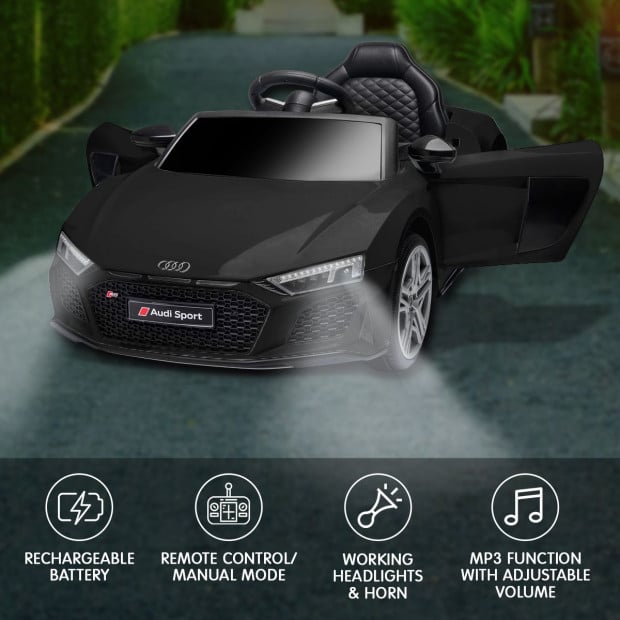 Audi Sport Licensed Kids Electric Ride On Car Remote Control Black Image 4