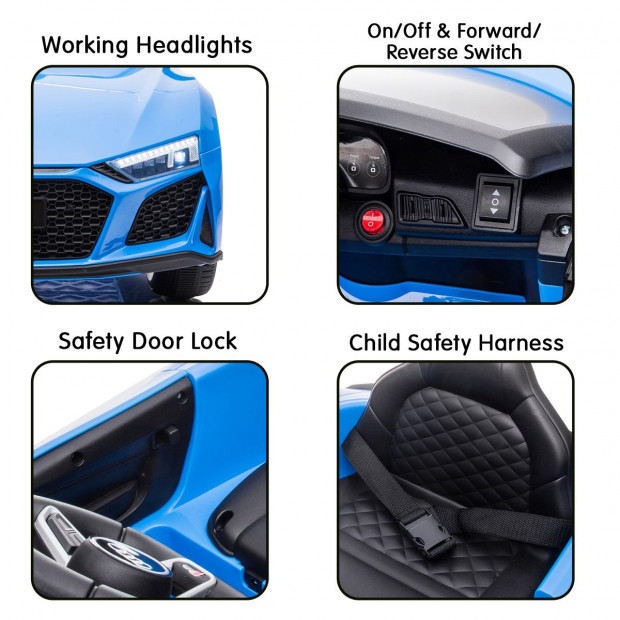 Audi Sport Licensed Kids Electric Ride On Car Remote Control Blue Image 7