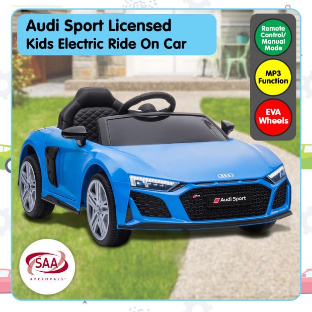 Audi Sport Licensed Kids Electric Ride On Car Remote Control Blue Image 2