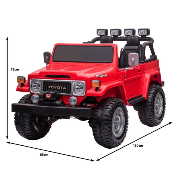 Licensed Toyota FJ-40 Electric Kids Car by Kahuna - Red Image 4