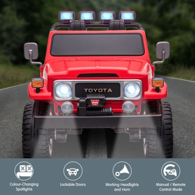 Licensed Toyota FJ-40 Electric Kids Car by Kahuna - Red Image 3