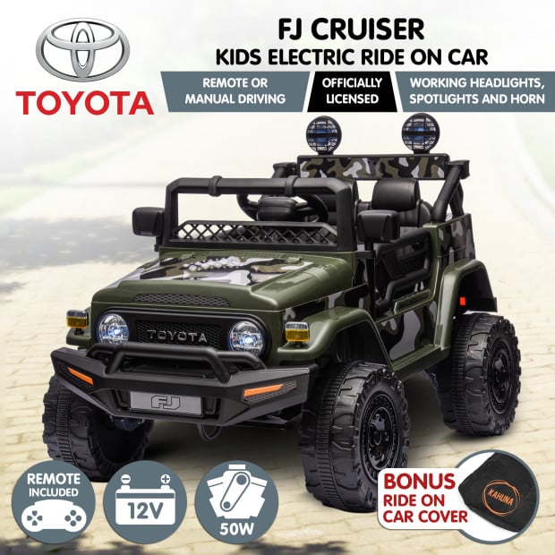 Authorized Toyota Electric Ride on Car FJ Cruiser Kids - Green
