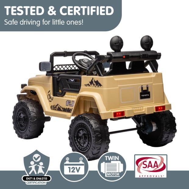 Authorized Toyota Electric Ride on Car FJ Cruiser Kids - Khaki Image 10