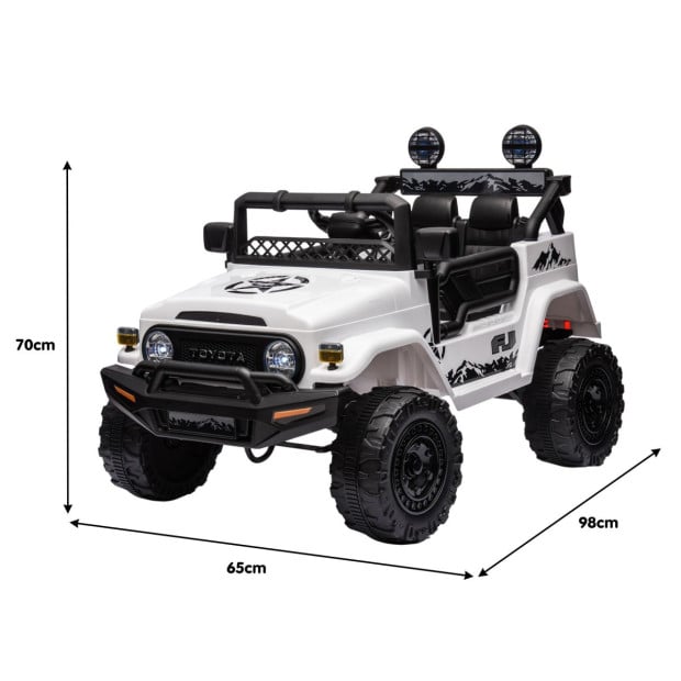 Authorized Toyota Electric Ride on Car FJ Cruiser Kids - White Image 4