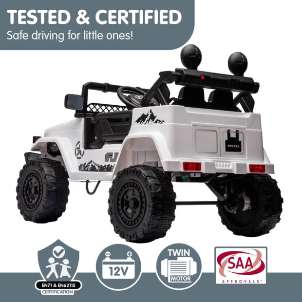 Authorized Toyota Electric Ride on Car FJ Cruiser Kids - White Image 10
