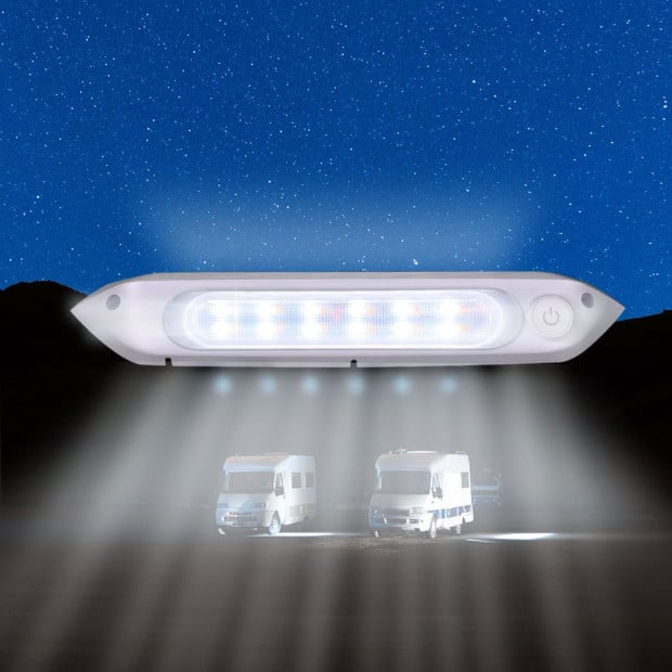 LED Awning Light Amber White 12V 24V Waterproof 287mm Caravan RV Exterior Image 7