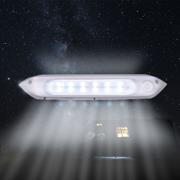 LED Awning Light Amber White 12V 24V Waterproof 287mm Caravan RV Exterior Image 8
