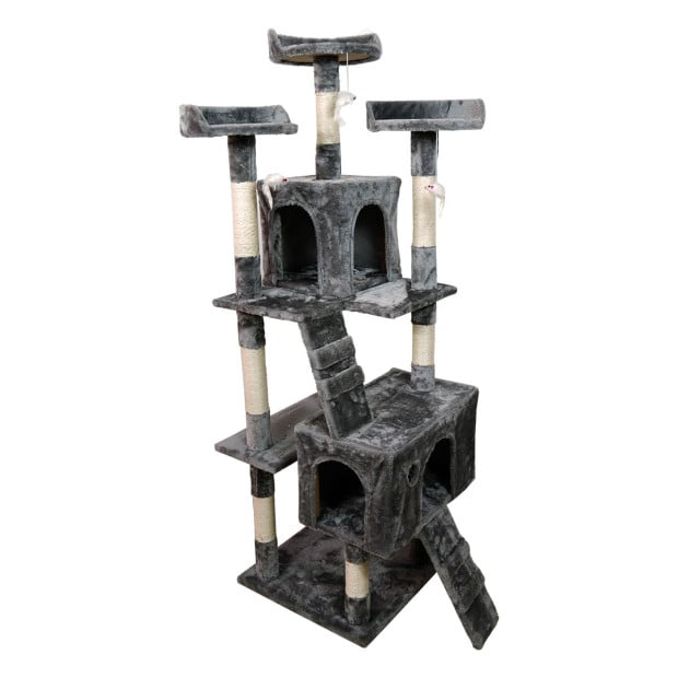 Furtastic 170cm Cat Tree Scratching Post - Dark Grey Image 3