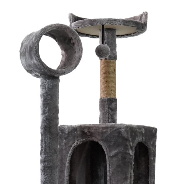 Furtastic 135cm Cat Tree Scratching Post - Dark Grey Image 2