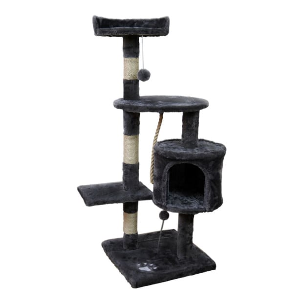 Furtastic 110cm Cat Tree Scratching Post - Dark Grey Image 2