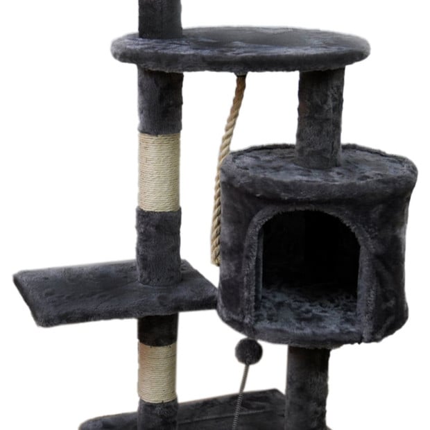 Furtastic 110cm Cat Tree Scratching Post - Dark Grey Image 2