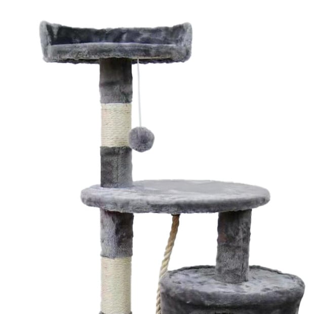 Furtastic 110cm Cat Tree Scratching Post - Silver Grey Image 4