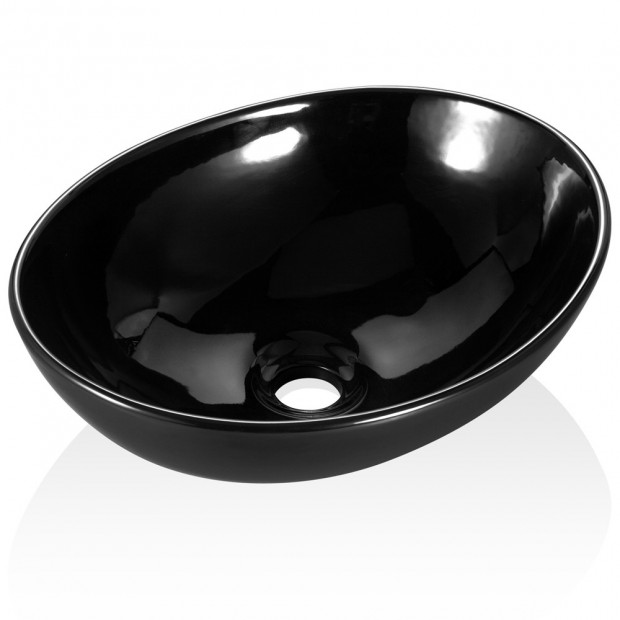 Ceramic Oval Sink Bowl - Black