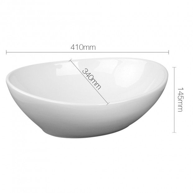 Ceramic Sink Round White 410 x 340 Image 2