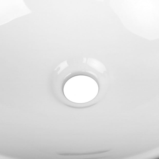 Ceramic Sink Round White 410 x 340 Image 4