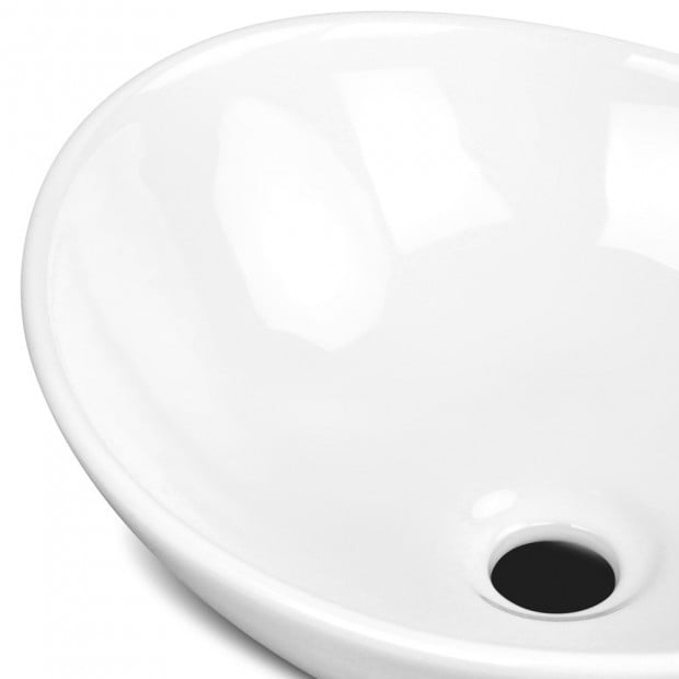 Ceramic Sink Round White 410 x 340 Image 5