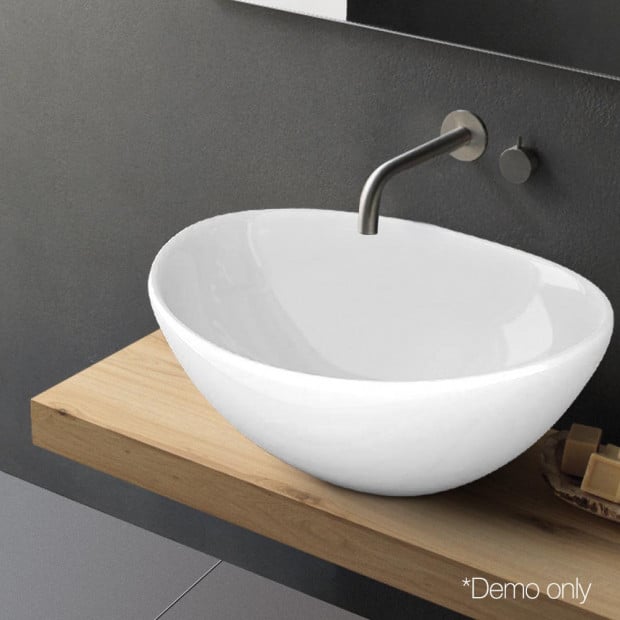 Ceramic Sink Round White 410 x 340 Image 6