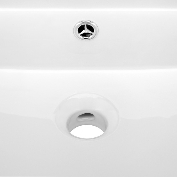 Ceramic Rectangle Sink Bowl White 41.5 x 41.5 x 14.5cm Image 4