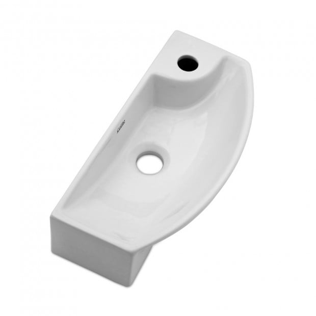 Ceramic Basin Bathroom 45 x 23cm White Image 4