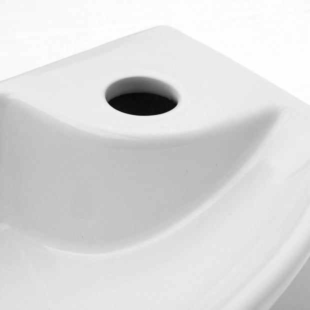 Ceramic Basin Bathroom 45 x 23cm White Image 6