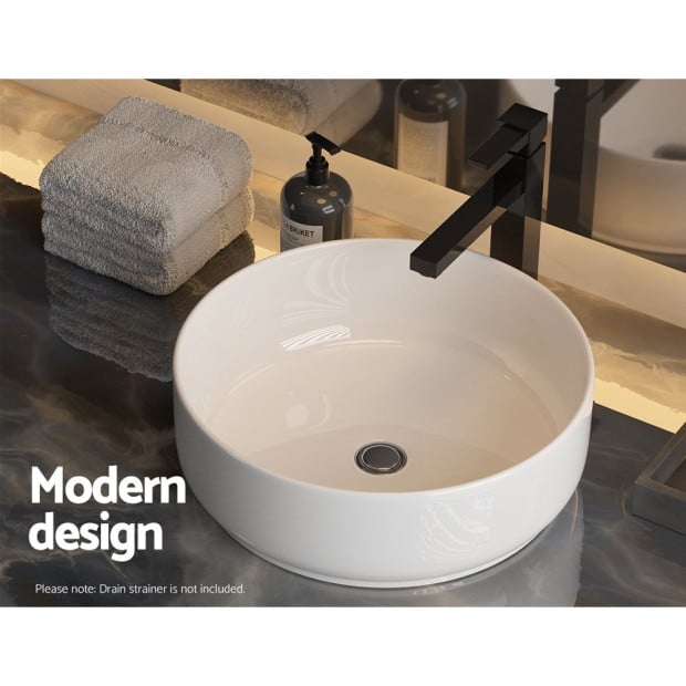 Bathroom Basin Ceramic Vanity Basin Above Counter White Hand Wash Image 5
