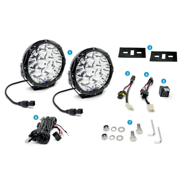 Cosmoblaze 9In Driving Lights Genuine Osram Led Pair Round Spot Image 8