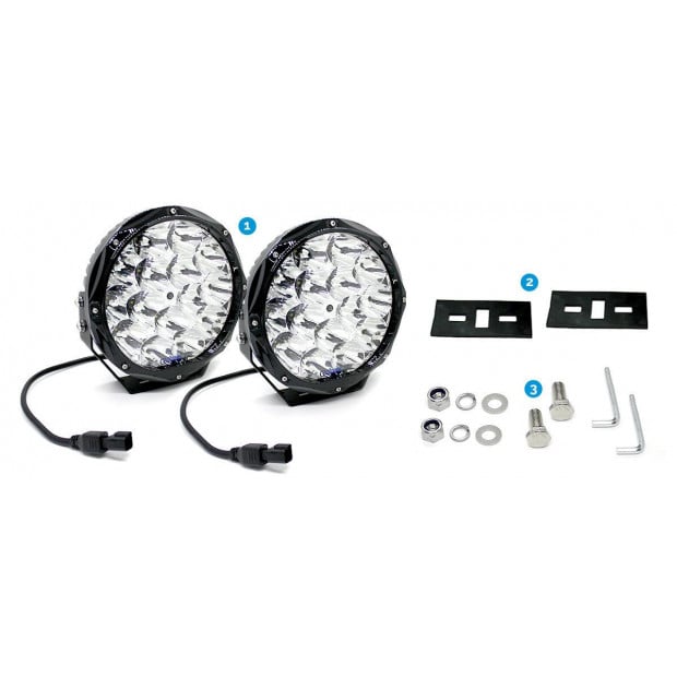 Cosmoblaze 9In Driving Lights Genuine Osram Led Pair Round Spot Image 8