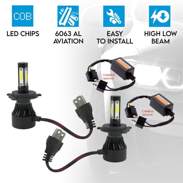 H4 160W Car Led Headlight Kit Without Canbus Image 2