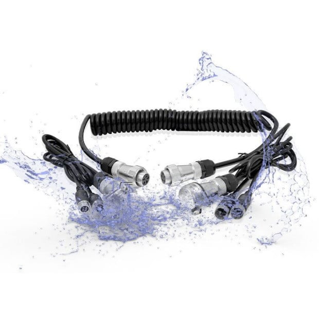 Heavy Duty Trailer Cable Coil And 4pin Connectors 2 AV Inputs Image 4