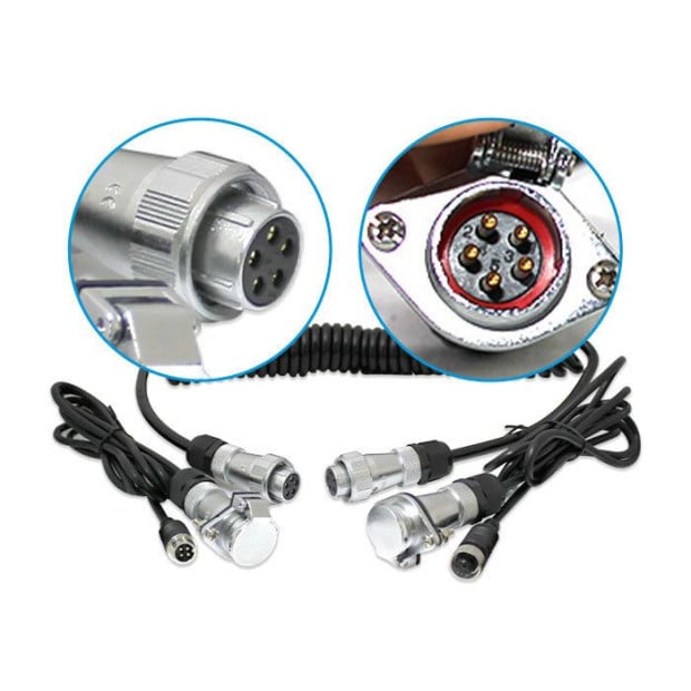 Heavy Duty Trailer Cable Coil And 4pin Connectors 1 AV Input Image 2