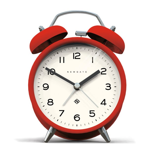 Newgate Charlie Bell Echo Clock Matte Fire Engine Red Image 2