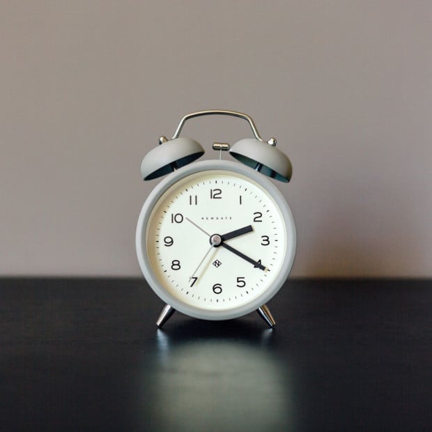 Newgate Charlie Bell Echo Matte Posh Grey Alarm Clock Image 4