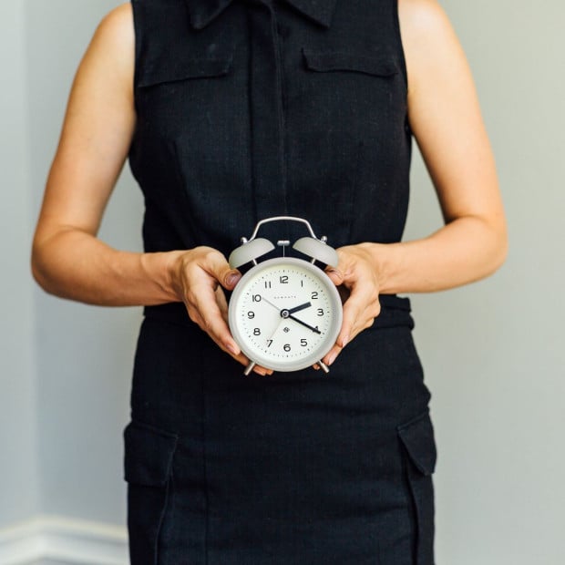 Newgate Charlie Bell Echo Matte Posh Grey Alarm Clock Image 3