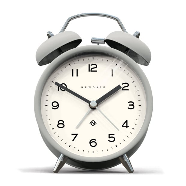Newgate Charlie Bell Echo Matte Posh Grey Alarm Clock