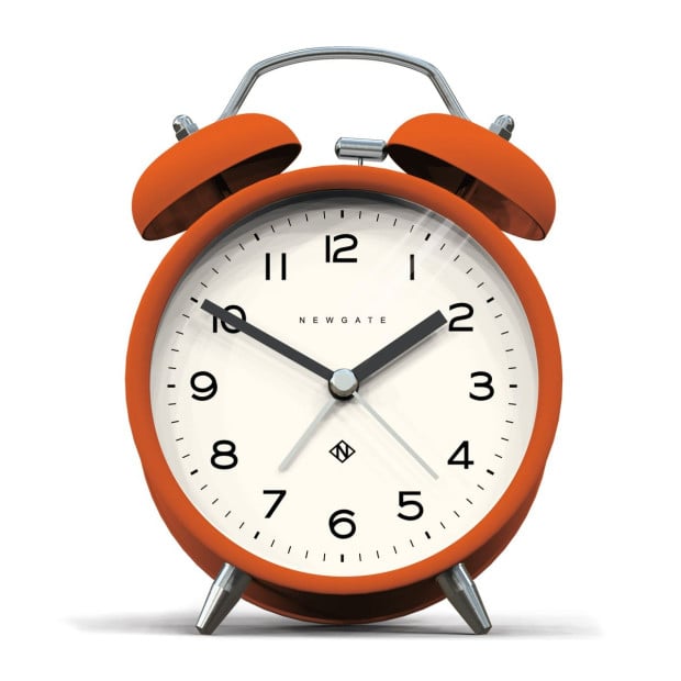 Newgate Charlie Bell Echo Matte Orange Alarm Clock