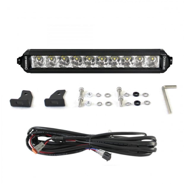 Cosmoblaze 10in Osram Led Light Bar Driving 1 Row Flood Spot Combo Image 6