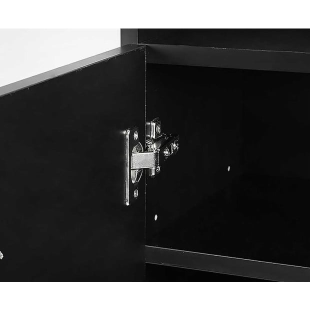 Sarantino 21 Pairs Shoe Cabinet Rack Storage Organiser 80 x 30 x 90cm in Black Image 2