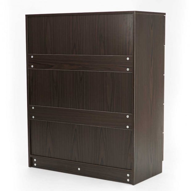 Tallboy Dresser 6 Chest of Drawers Cabinet - Brown Image 3