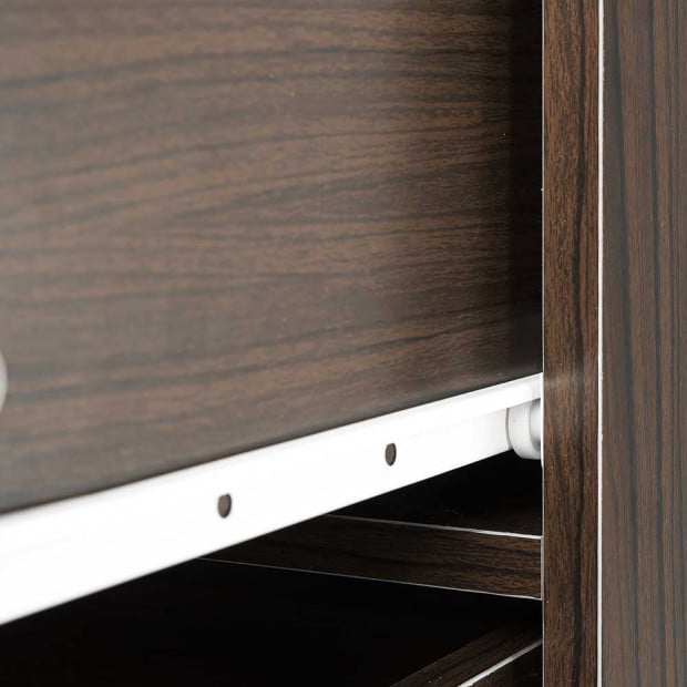 Tallboy Dresser 6 Chest of Drawers Cabinet - Brown Image 4