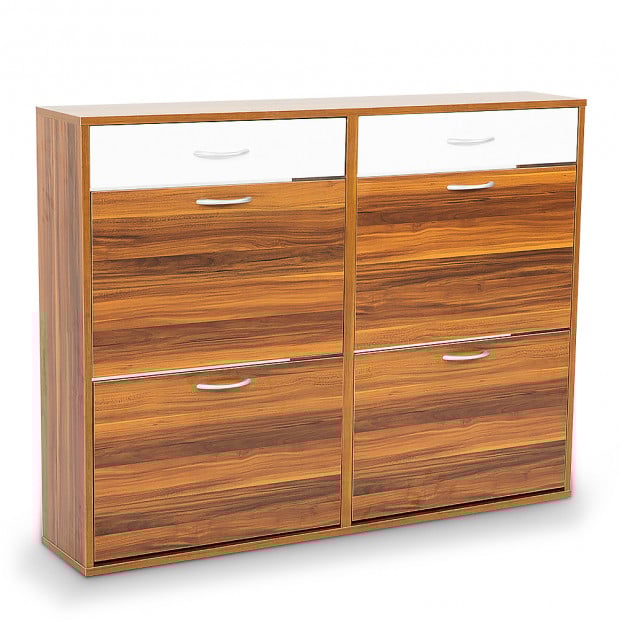 Shoe Cabinet Organizer Storage Rack 1200 x 240 x 920 - Brown Image 5