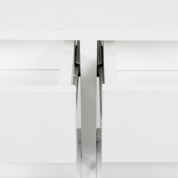 Sarantino 24 Pairs Shoe Cabinet Storage White Drawers Chest 1200 x 240 x 920 in White Image 3